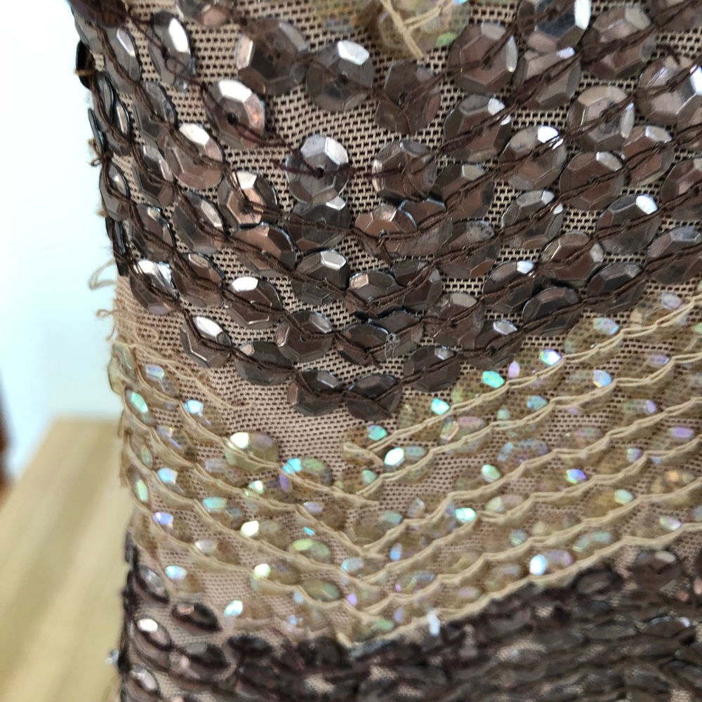 Alice + Olivia chevron sequin champagne beige - Picture 8 of 8